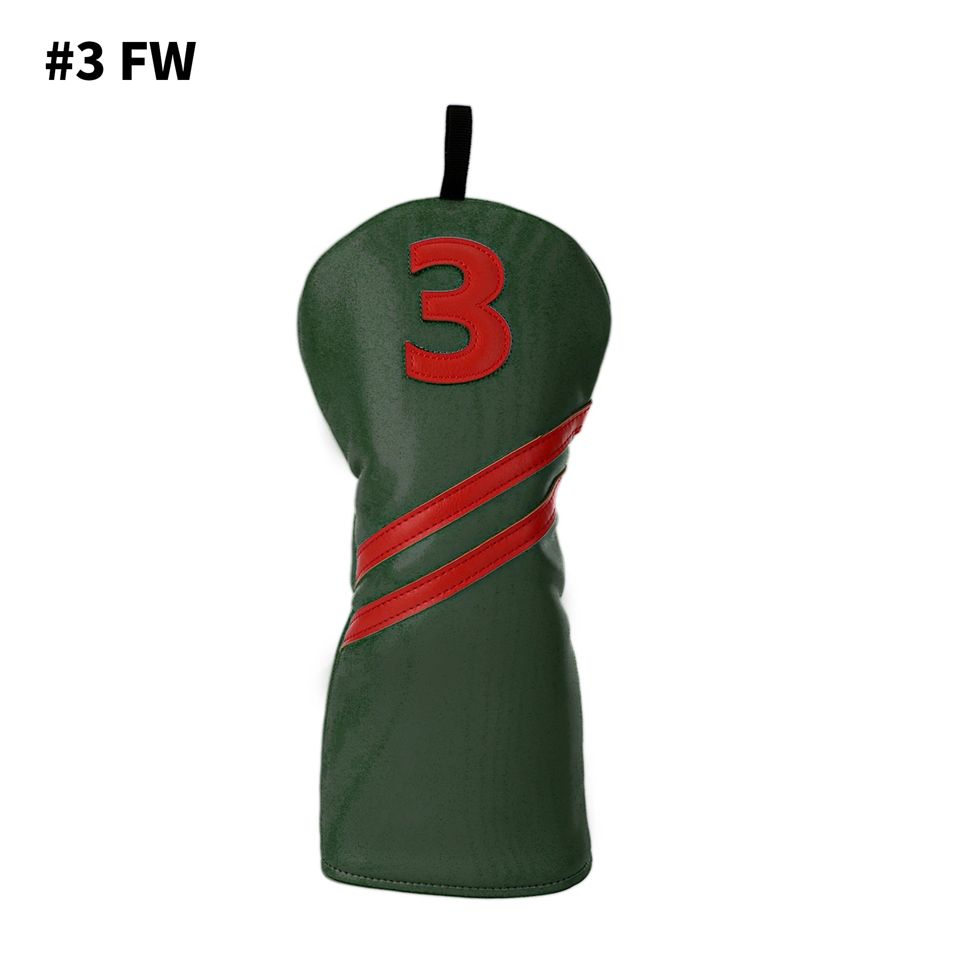 Golf Wood Headcover Poker Elements Driver, 3/5# Fairway, and Hybrid, Unisex, PU Leather Material, Black Golf Headcover