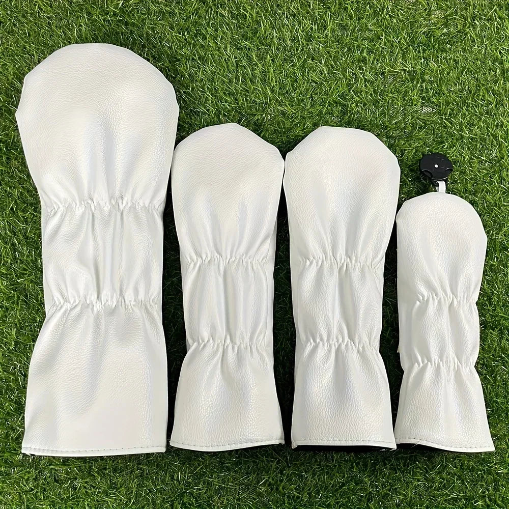 Tropical Rainforest Flower Cloth,Golf Club Driver,Fairway And Hybrid Head Cover PU Leather Head Cover With Large Number Pattern.