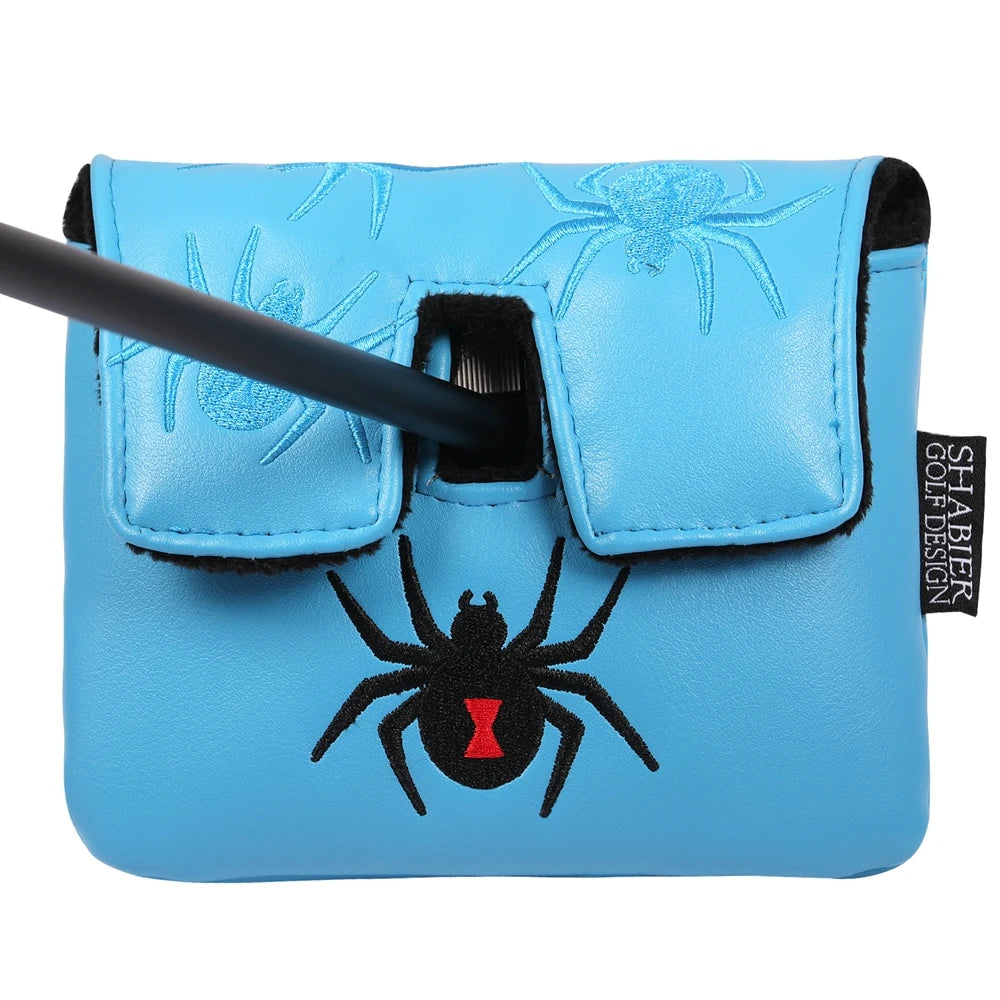 Blue PU Leather Embroidered Magnetic Closure Golf Headcover Putter Cover for ZT