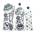 Golf Club Headcovers Wizard Cat Design cut Driver Fairway Hybrid Cover Waterproof Protector Set Soft Durable Golf headCover