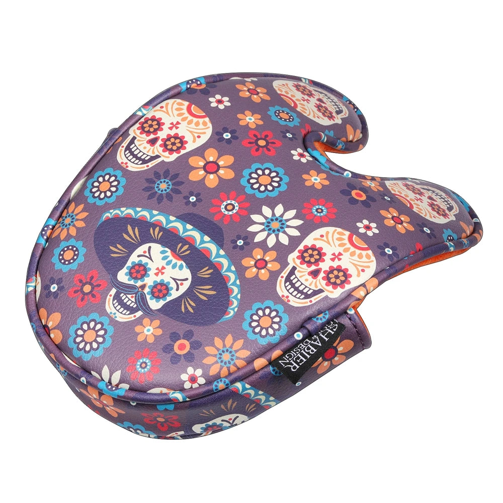 Premium PU Leather Printing Golf Club Headcover Mallet Putter Cover with Magnetic Closure fit OZ1 Putter
