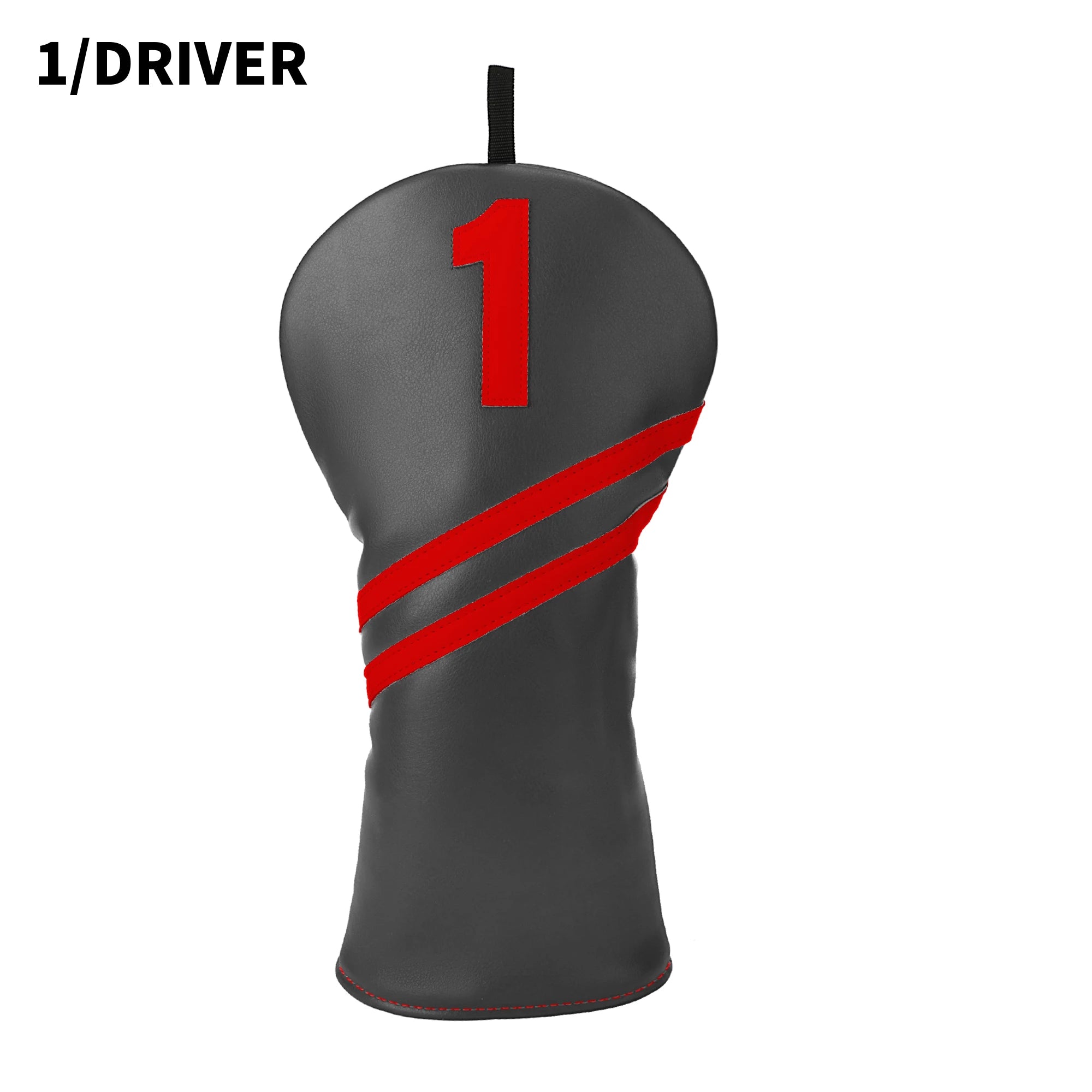 Golf Wood Headcover Poker Elements Driver, 3/5# Fairway, and Hybrid, Unisex, PU Leather Material, Black Golf Headcover