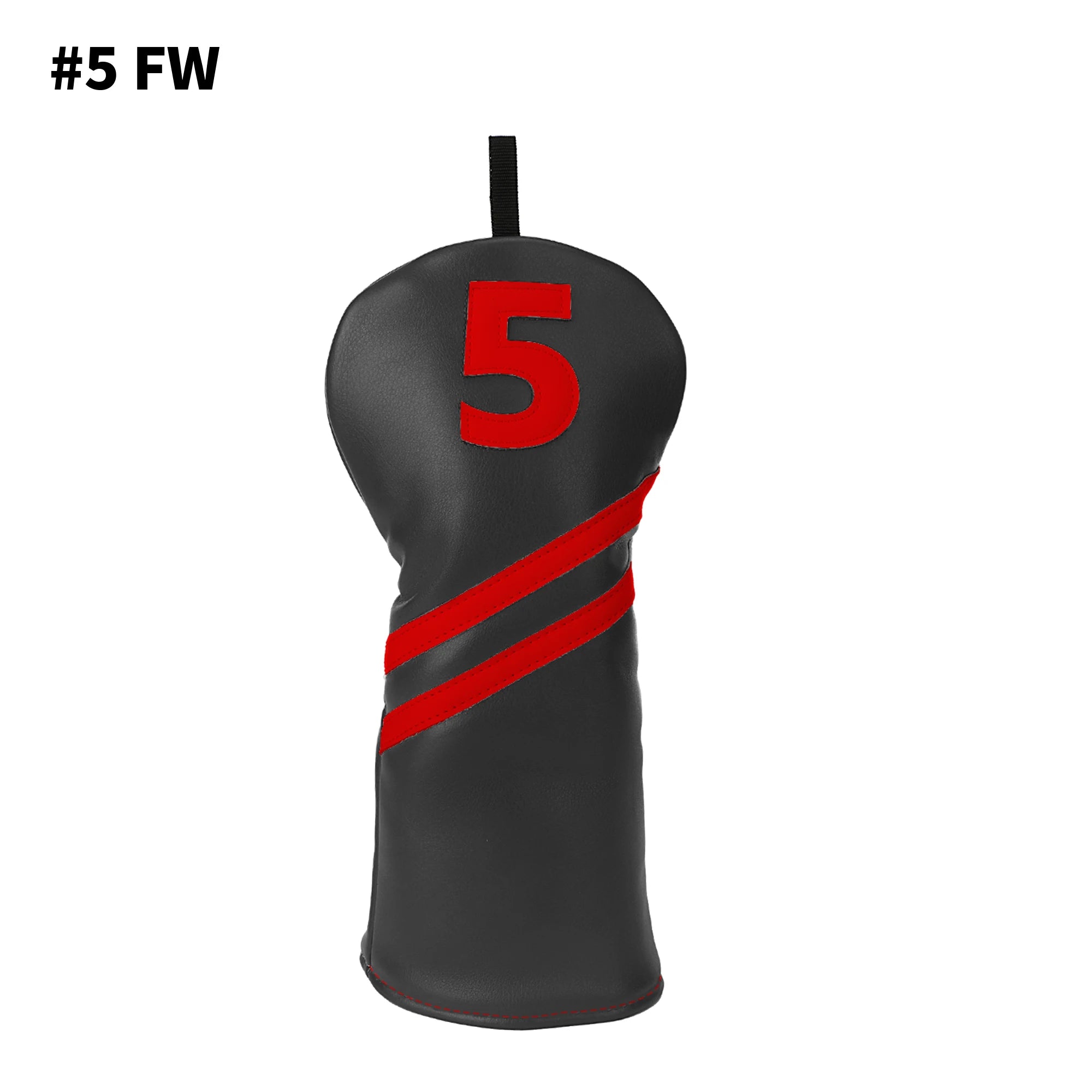 Golf Wood Headcover Poker Elements Driver, 3/5# Fairway, and Hybrid, Unisex, PU Leather Material, Black Golf Headcover