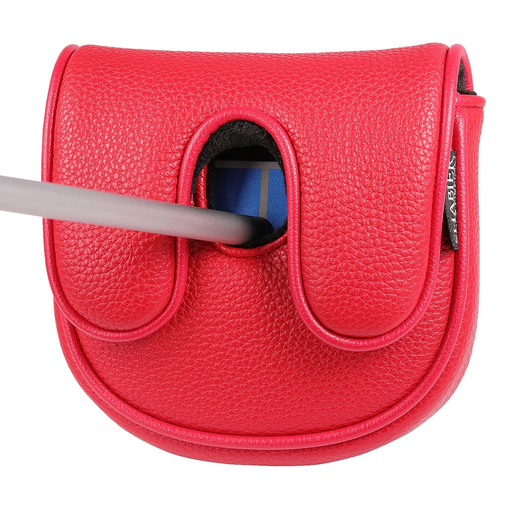 Golf Headcover Center Shaft Mid Mallet Putter Heel Shafted Cover with Magnetic Closure Golf DF3 Putter Cover