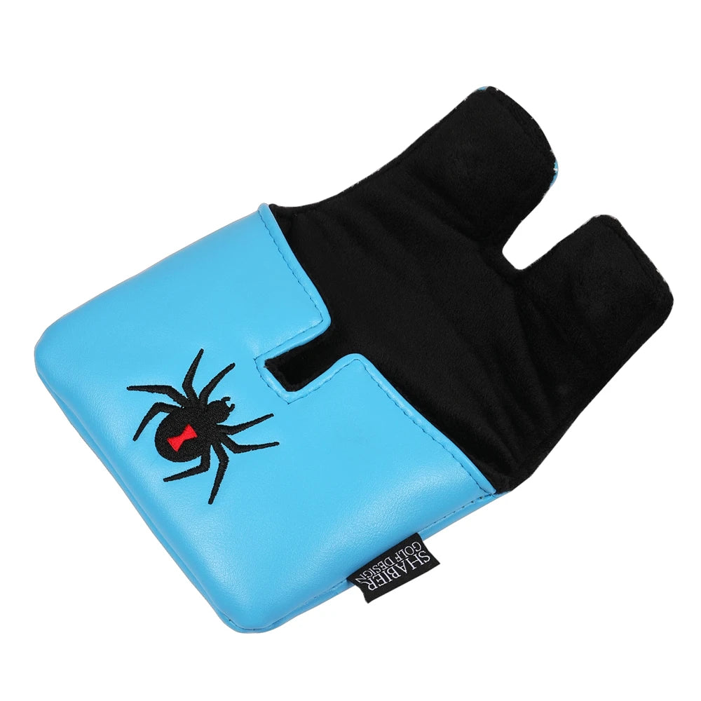 Blue PU Leather Embroidered Magnetic Closure Golf Headcover Putter Cover for ZT