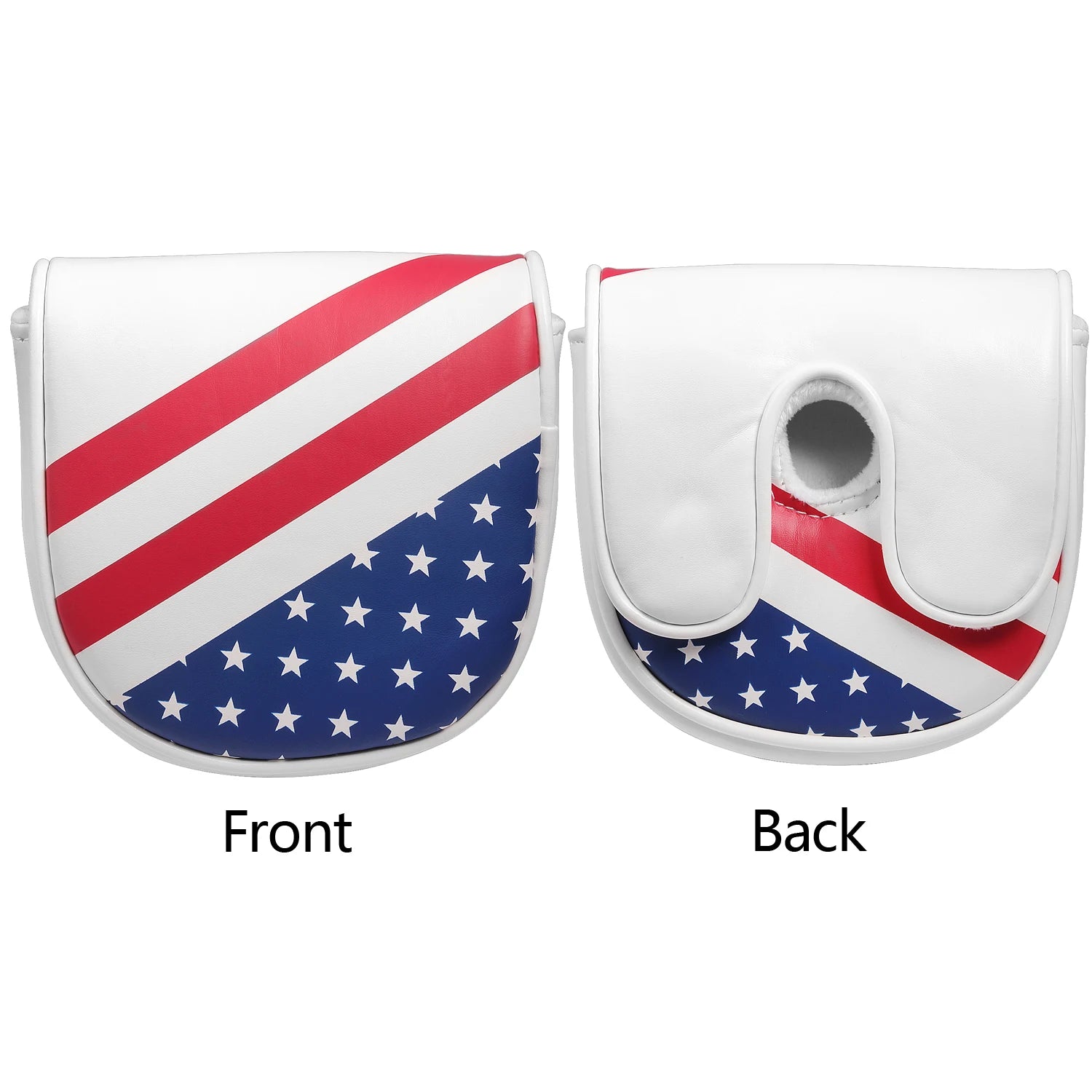 Golf Headcover Center Shaft Mid Mallet Putter Heel Shafted Cover with Magnetic Closure Golf DF3 Putter Cover