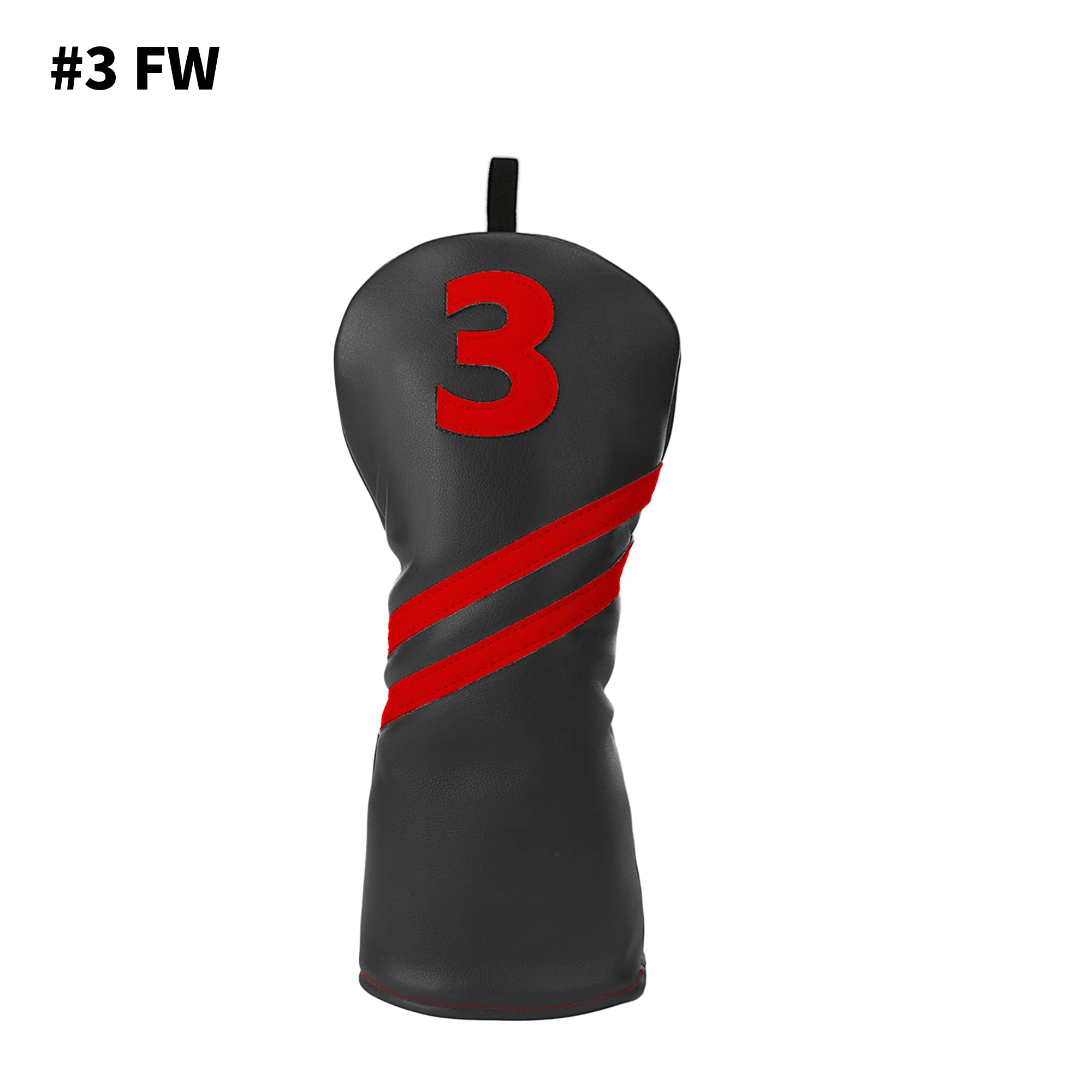 Golf Wood Headcover Poker Elements Driver, 3/5# Fairway, and Hybrid, Unisex, PU Leather Material, Black Golf Headcover