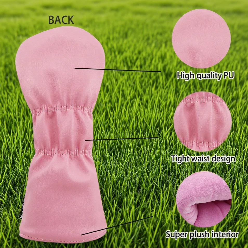 fashion sakura Golf Head Covers for Driver & Woods for golf lovers, Premium PU Material Head cover