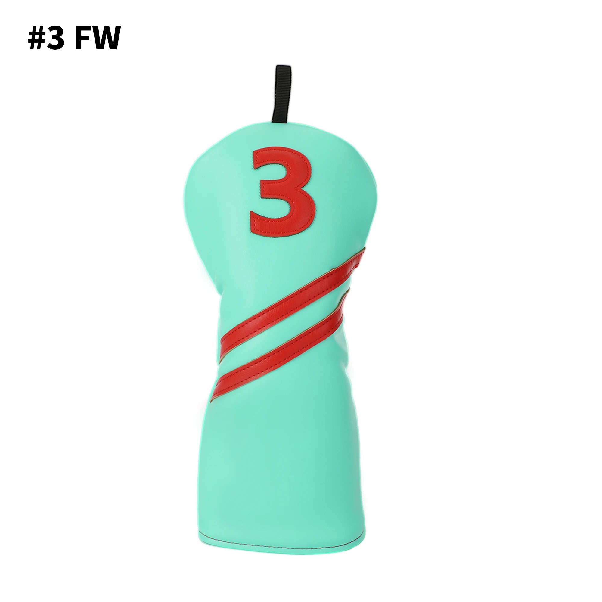 Golf Wood Headcover Poker Elements Driver, 3/5# Fairway, and Hybrid, Unisex, PU Leather Material, Black Golf Headcover