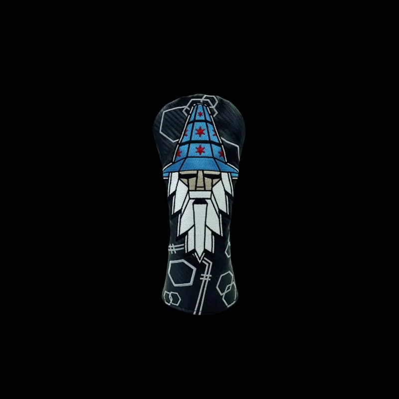 Golf HeadCovers Set Driver Fairway Hybrid Putter Premium PU Material Head Cover Deformation of wizard Style Golf Headcovers
