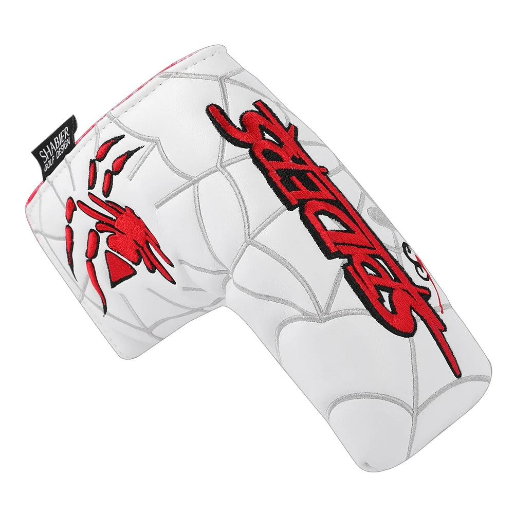 Premium PU Leather Embroidered Magnetic Closure Golf Blade Mallet Putter Cover