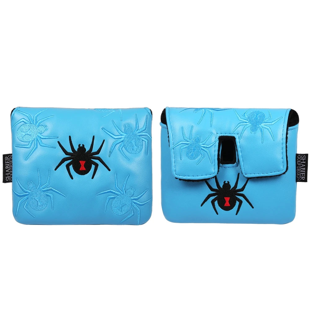 Blue PU Leather Embroidered Magnetic Closure Golf Headcover Putter Cover for ZT