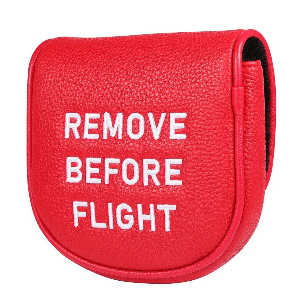 Golf Headcover Center Shaft Mid Mallet Putter Heel Shafted Cover with Magnetic Closure Golf DF3 Putter Cover